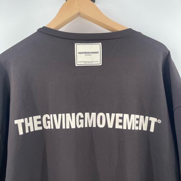 THE GIVING MOVEMENT T-Shirt Mens Size 2XL/3XL Black Sustainable Stretch Casual - Picture 7 of 11